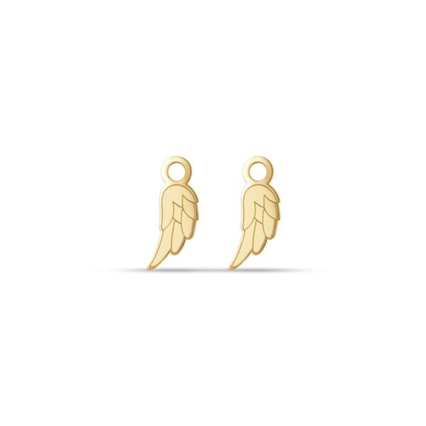 Charm Per Orecchino Donna Luca Barra In Acciaio Dorato Ad Ala 3 - Verre Gioielli Charm Per Orecchino Donna Luca Barra In Acciaio Dorato Ad Ala