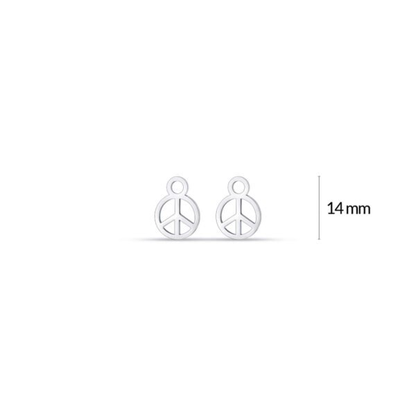 Charm Per Orecchino Donna Luca Barra In Acciaio Con Simbolo Della Pace