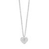 Collana Donna Luca Barra In Acciaio Con Cuore Pendente E Cristalli Bianchi