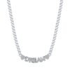Collana Donna Luca Barra Dream In Acciaio E Cristalli Bianchi