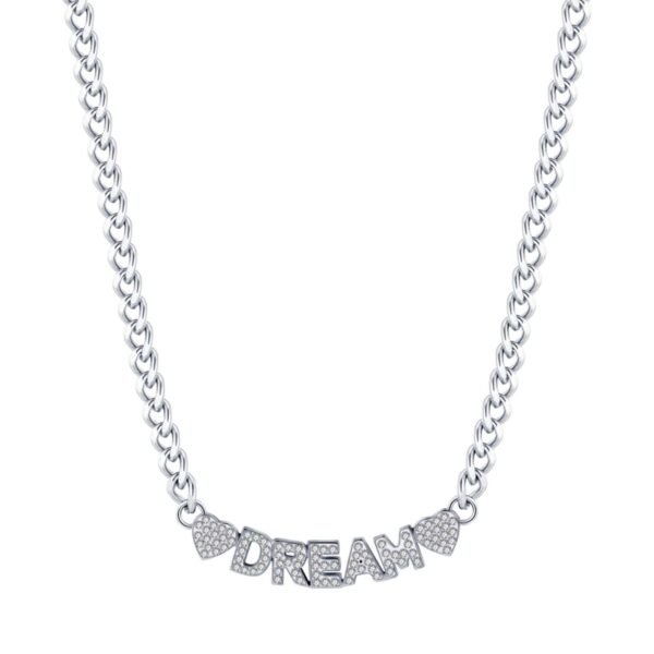 Collana Donna Luca Barra Dream In Acciaio E Cristalli Bianchi 3 - Verre Gioielli Collana Donna Luca Barra Dream In Acciaio E Cristalli Bianchi