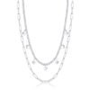 Collana Donna Luca Barra In Acciaio A Doppia Catena Con Pendenti 1 Verre Gioielli - l'istituzione del gioiello