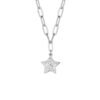 Collana Donna Luca Barra In Acciaio Con Stella Pendente E Cristalli Bianchi 1 Verre Gioielli - l'istituzione del gioiello