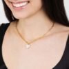 Collana Donna Luca Barra In Acciaio Dorato Con Cuore Pendente E Cristalli Bianchi 3 Verre Gioielli - l'istituzione del gioiello