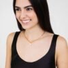 Collana Donna Luca Barra In Acciaio Dorato Con Cuore Pendente E Cristalli Bianchi 2 Verre Gioielli - l'istituzione del gioiello