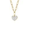 Collana Donna Luca Barra In Acciaio Dorato Con Cuore Pendente E Cristalli Bianchi 1 Verre Gioielli - l'istituzione del gioiello