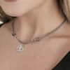 Collana Donna Luca Barra In Acciaio Con Albero Della Vita Pendente 2 Verre Gioielli - l'istituzione del gioiello