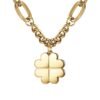 Collana Donna Luca Barra In Acciaio Dorato Con Quadrifoglio Pendente 7 - Verre Gioielli Collana Donna Luca Barra In Acciaio Dorato Con Quadrifoglio Pendente 3 Verre Gioielli - l'istituzione del gioiello