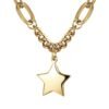 Collana Donna Luca Barra In Acciaio Dorato Con Stella Pendente 1 Verre Gioielli - l'istituzione del gioiello