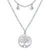 Collana Donna Luca Barra In Acciaio Con Albero Della Vita Pendente E Cristalli Bianchi A Doppia Catena 5 - Verre Gioielli Collana Donna Luca Barra In Acciaio Con Albero Della Vita Pendente E Cristalli Bianchi A Doppia Catena 1 Verre Gioielli - l'istituzione del gioiello