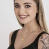 Collana Donna Luca Barra In Acciaio Dorato Con Quadrifoglio Pendente E Perle A Doppia Catena 2 Verre Gioielli - l'istituzione del gioiello