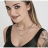 Collana Donna Luca Barra In Acciaio Con Stelle Pendenti A Doppia Catena 2 Verre Gioielli - l'istituzione del gioiello