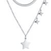 Collana Donna Luca Barra In Acciaio Con Stelle Pendenti A Doppia Catena 1 Verre Gioielli - l'istituzione del gioiello