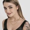 Collana Donna Luca Barra In Acciaio Dorato Con Stelle Pendenti A Doppia Catena 3 Verre Gioielli - l'istituzione del gioiello