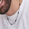 Collana Uomo Luca Barra In Acciaio Con Elementi In Ip Nero 6 - Verre Gioielli Collana Uomo Luca Barra In Acciaio Con Elementi In Ip Nero 2 Verre Gioielli - l'istituzione del gioiello