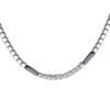 Collana Uomo Luca Barra In Acciaio Con Ematite Silver E Grigia 1 Verre Gioielli - l'istituzione del gioiello