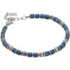 Bracciale Uomo Boccadamo Man In Acciaio Con Ematite E Pietra Lavica