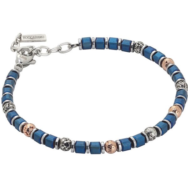 Bracciale Uomo Boccadamo Man In Acciaio Con Ematite E Pietra Lavica 3 - Verre Gioielli Bracciale Uomo Boccadamo Man In Acciaio Con Ematite E Pietra Lavica