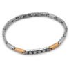 Bracciale Uomo Boccadamo Man In Acciaio Con Pvd Rosato E Zirconi 1 - Verre Gioielli Bracciale Uomo Boccadamo Man In Acciaio Con Pvd Rosato E Zirconi