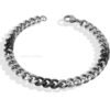 Bracciale Uomo Boccadamo Man In Acciaio A Catena Groumette E Pvd Nero