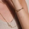 Bracciale Donna Brosway In Acciaio Dorato E Cristalli Con Infinito 1 Verre Gioielli - l'istituzione del gioiello