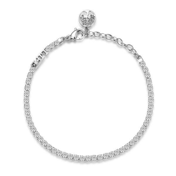 Bracciale Tennis Donna Brosway In Acciaio Con Cubic Zirconia E Albero Della Vita Pendente 3 - Verre Gioielli Bracciale Tennis Donna Brosway In Acciaio Con Cubic Zirconia E Albero Della Vita Pendente