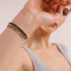 Bracciale Tennis Donna Brosway Doppio Filo In Acciaio Dorato Con Cubic Zirconia Neri E Cuore Pendente 5 - Verre Gioielli Bracciale Tennis Donna Brosway Doppio Filo In Acciaio Dorato Con Cubic Zirconia Neri E Cuore Pendente 1 Verre Gioielli - l'istituzione del gioiello