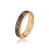 Anello Uomo Brosway In Acciaio Dorato E Smalto Nero