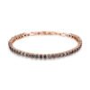 Bracciale Tennis Uomo Brosway In Acciaio Dorato E Zirconi Neri
