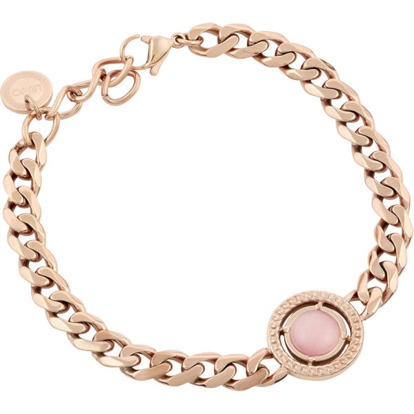 Bracciale Donna Liu Jo In Acciaio Rosato E Inserto Rotondo Centrale