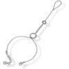 Bracciale Donna Baciamano Boccadamo In Bronzo Rodiato Con Cristalli Bianchi
