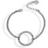 Bracciale Donna Boccadamo In Bronzo Rodiato Con Cristalli Bianchi