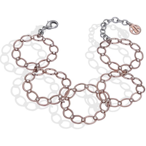 Bracciale Donna Boccadamo In Bronzo Rosato Con Cristalli Bianchi 3 - Verre Gioielli Bracciale Donna Boccadamo In Bronzo Rosato Con Cristalli Bianchi