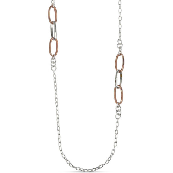 Collana Donna Boccadamo In Bronzo Multicolor Con Trama A Doppia Catena