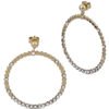 Orecchini Donna Boccadamo In Bronzo Dorato Con Pendente Circolare E Cristalli Bianchi 2 - Verre Gioielli Orecchini Donna Boccadamo In Bronzo Dorato Con Pendente Circolare E Cristalli Bianchi