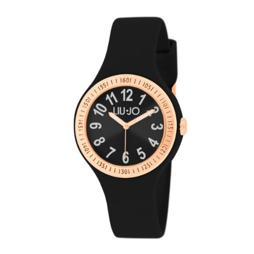 Orologio Unisex Liu Jo In Silicone Nero E Acciaio Solo Tempo Al Quarzo