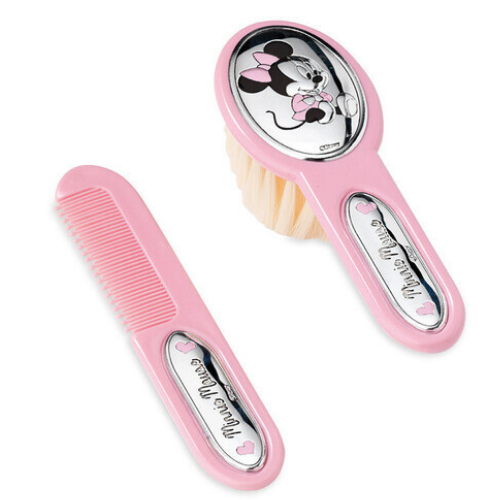 Set Spazzola E Pettine Disney Valenti Baby Rosa Con Argento 3 - Verre Gioielli Set Spazzola E Pettine Disney Valenti Baby Rosa Con Argento