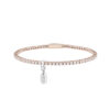 Bracciale Tennis Donna Bliss In Argento Rosato E Zirconi Bianchi