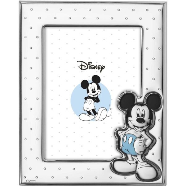Cornice Portafoto Valenti Baby Celeste Disney In Argento 925 Con Topolino 3 - Verre Gioielli Cornice Portafoto Valenti Baby Celeste Disney In Argento 925 Con Topolino