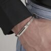 Bracciale Uomo Luca Barra In Acciaio Con Fibra Di Carbonio 1 Verre Gioielli - l'istituzione del gioiello