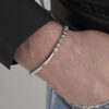 Bracciale Uomo Luca Barra In Acciaio Con Ematite Silver 1 Verre Gioielli - l'istituzione del gioiello