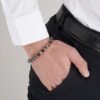 Bracciale Uomo Luca Barra Con Pietre Nere 1 Verre Gioielli - l'istituzione del gioiello