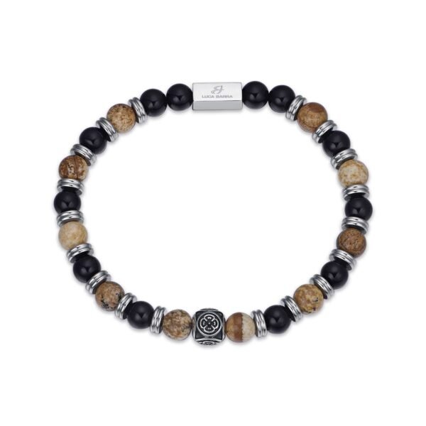 Bracciale Uomo Luca Barra Con Pietre Multicolor 3 - Verre Gioielli Bracciale Uomo Luca Barra Con Pietre Multicolor