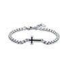 Bracciale Uomo Luca Barra In Acciaio Con Croce 4 - Verre Gioielli Bracciale Uomo Luca Barra In Acciaio Con Croce