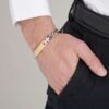Bracciale Uomo Luca Barra In Acciaio Con Piastra Dorata 6 - Verre Gioielli Bracciale Uomo Luca Barra In Acciaio Con Piastra Dorata 2 Verre Gioielli - l'istituzione del gioiello