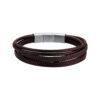 Bracciale Uomo Luca Barra In Pelle Marrone