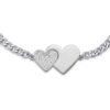Bracciale Donna Luca Barra In Acciaio Con Cuori E Cristalli Bianchi 1 Verre Gioielli - l'istituzione del gioiello