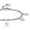 Bracciale Donna Luca Barra In Acciaio Con Stelle E Cristalli Bianchi 2 Verre Gioielli - l'istituzione del gioiello