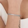 Bracciale Donna Tennis Luca Barra In Acciaio Con Cristalli Azzurri 1 Verre Gioielli - l'istituzione del gioiello