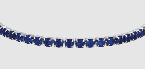 Bracciale Tennis Donna Luca Barra In Acciaio Con Cristalli Blu 2 Verre Gioielli - l'istituzione del gioiello